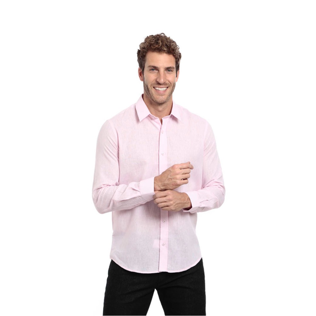 camisa colorida rosa
